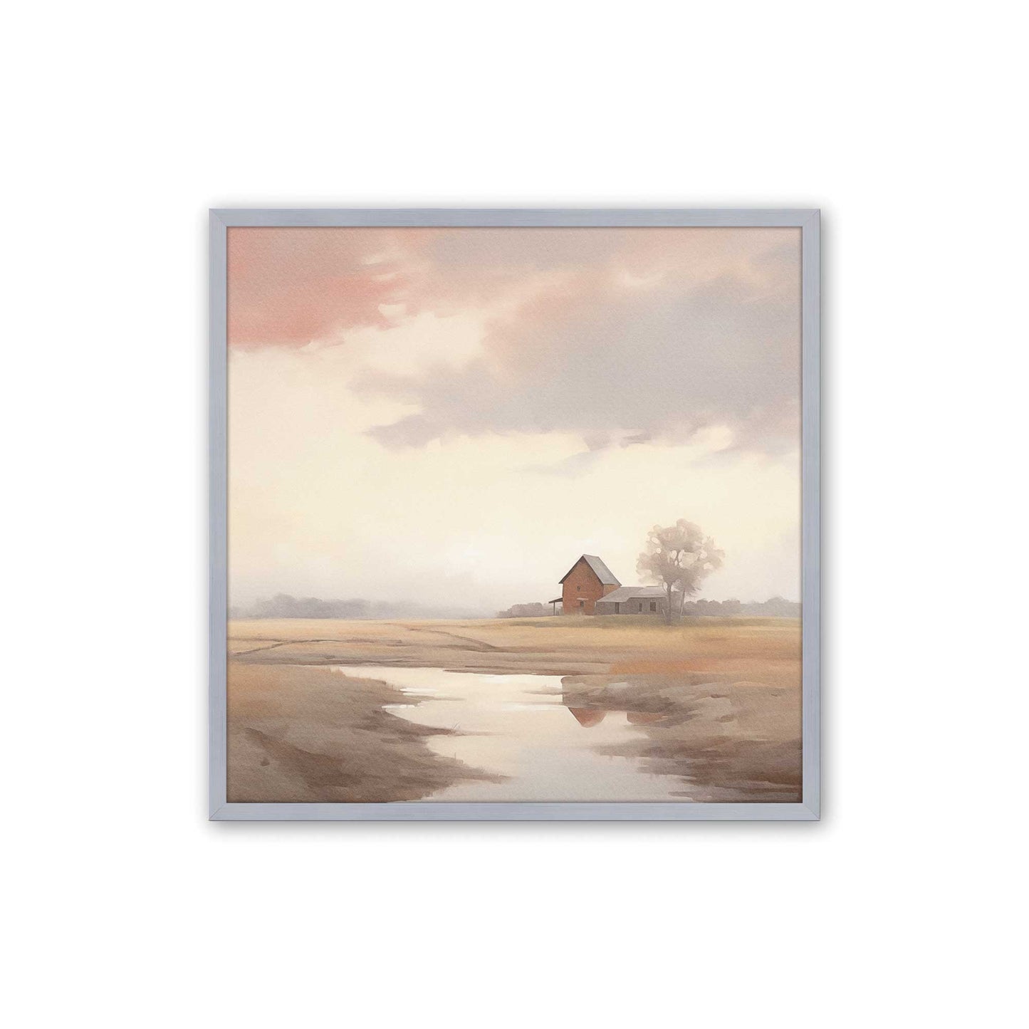 Quiet Country Farm Scenes Art Print, Set of 2