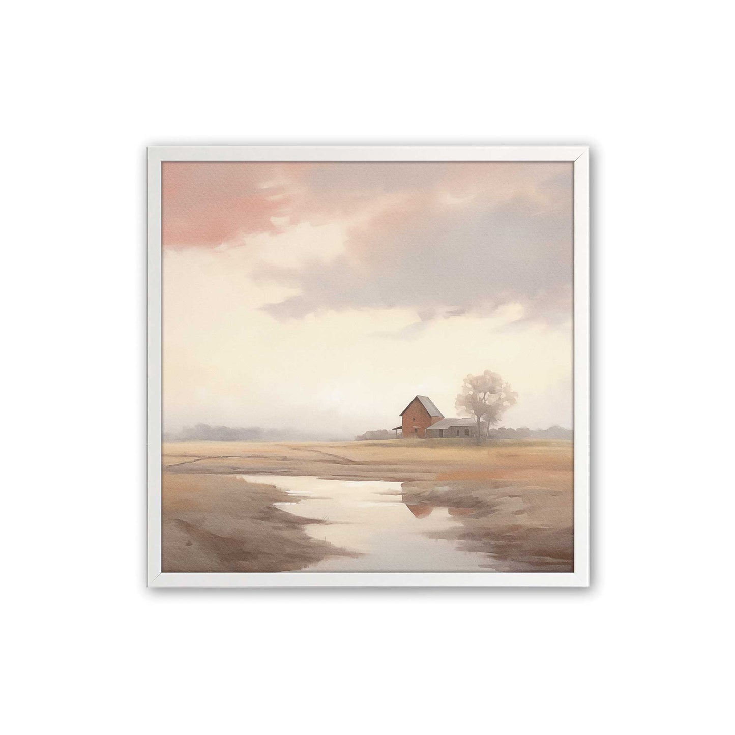 Quiet Country Farm Scenes Art Print, Set of 2