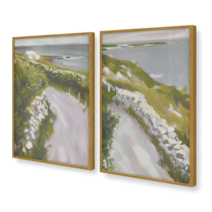 [Color:Polished Gold], Picture of art in a Polished Gold frame at an angle