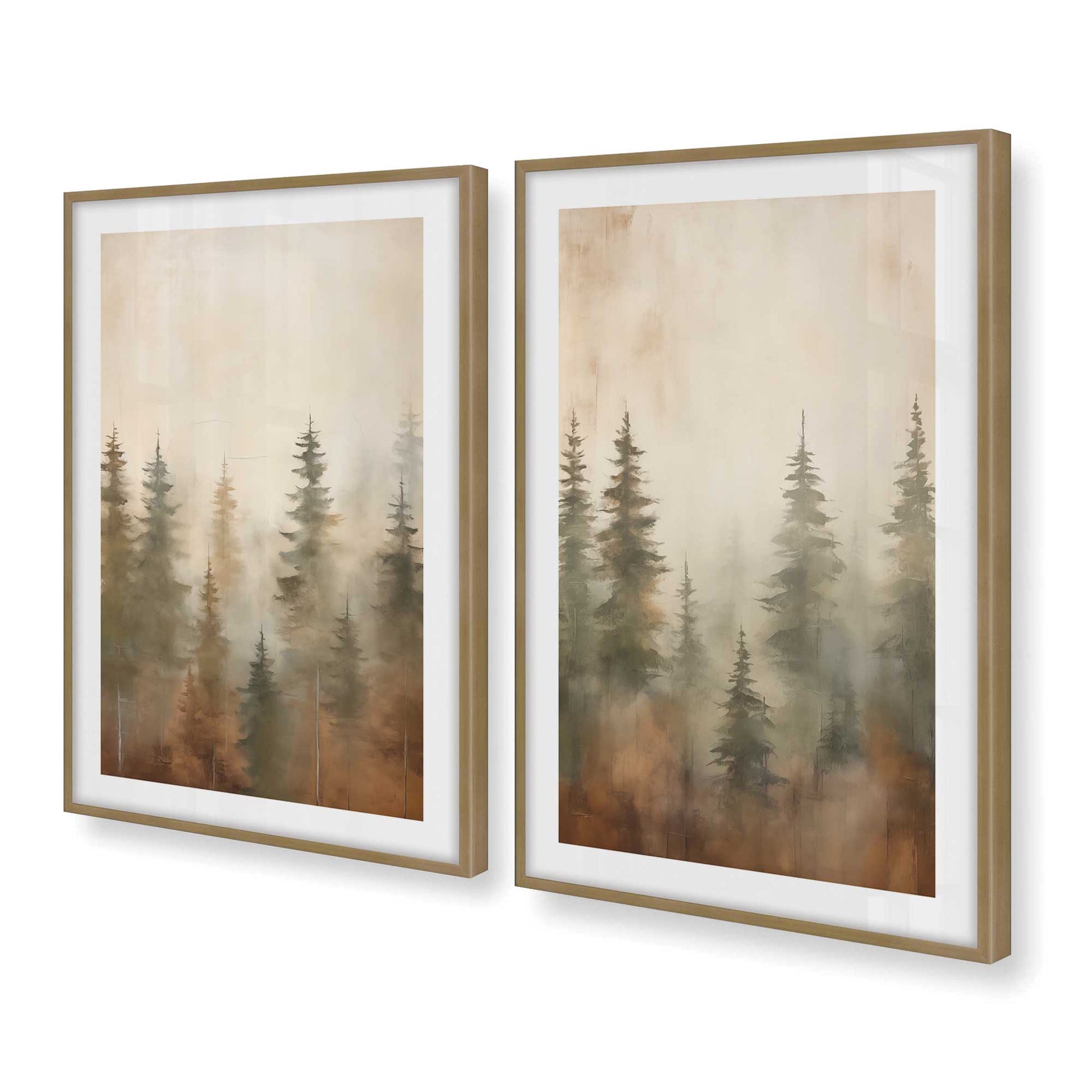 [Color:Brushed Gold], Picture of art in a Brushed Gold frame at an angle