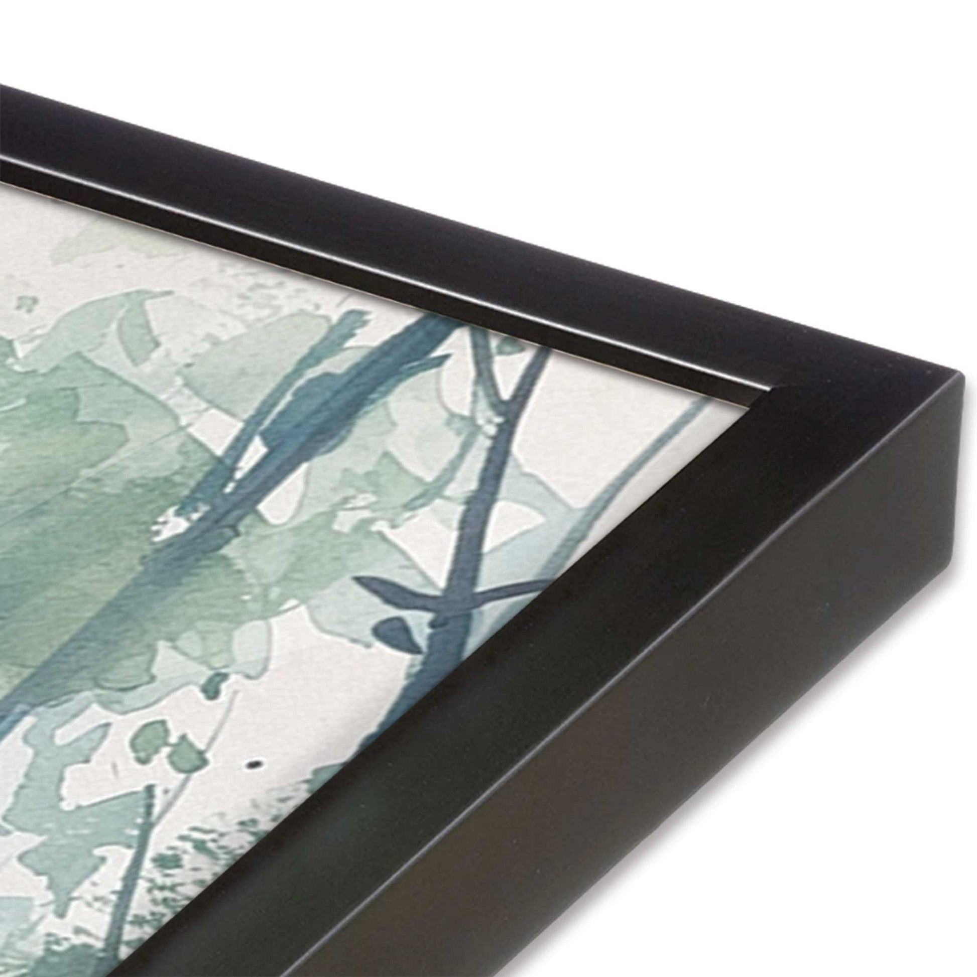 [Color:Weathered Zinc], Picture of art in a Weathered Zinc frame of the corner