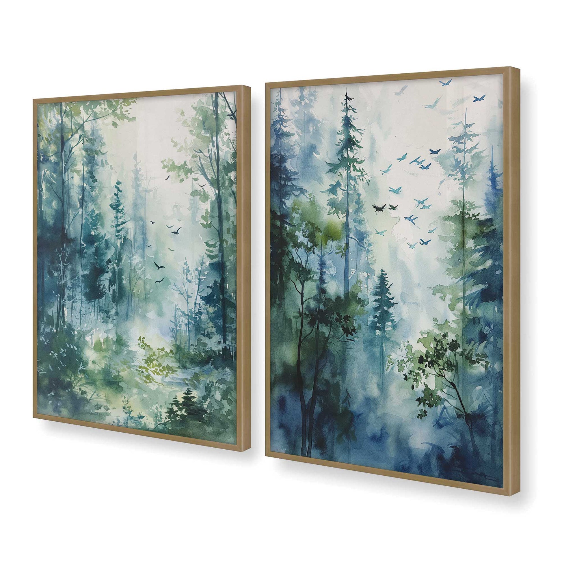 [Color:Brushed Gold], Picture of art in a Brushed Gold frame at an angle