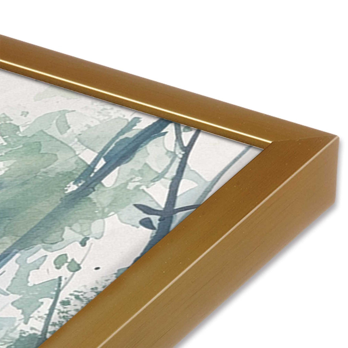 [Color:Polished Gold], Picture of art in a Polished Gold frame of the corner