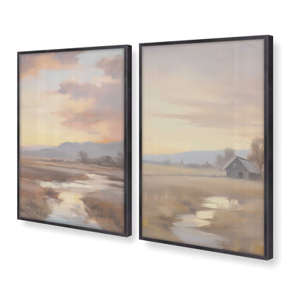 [Color:Weathered Zinc], Picture of art in a Weathered Zinc frame at an angle