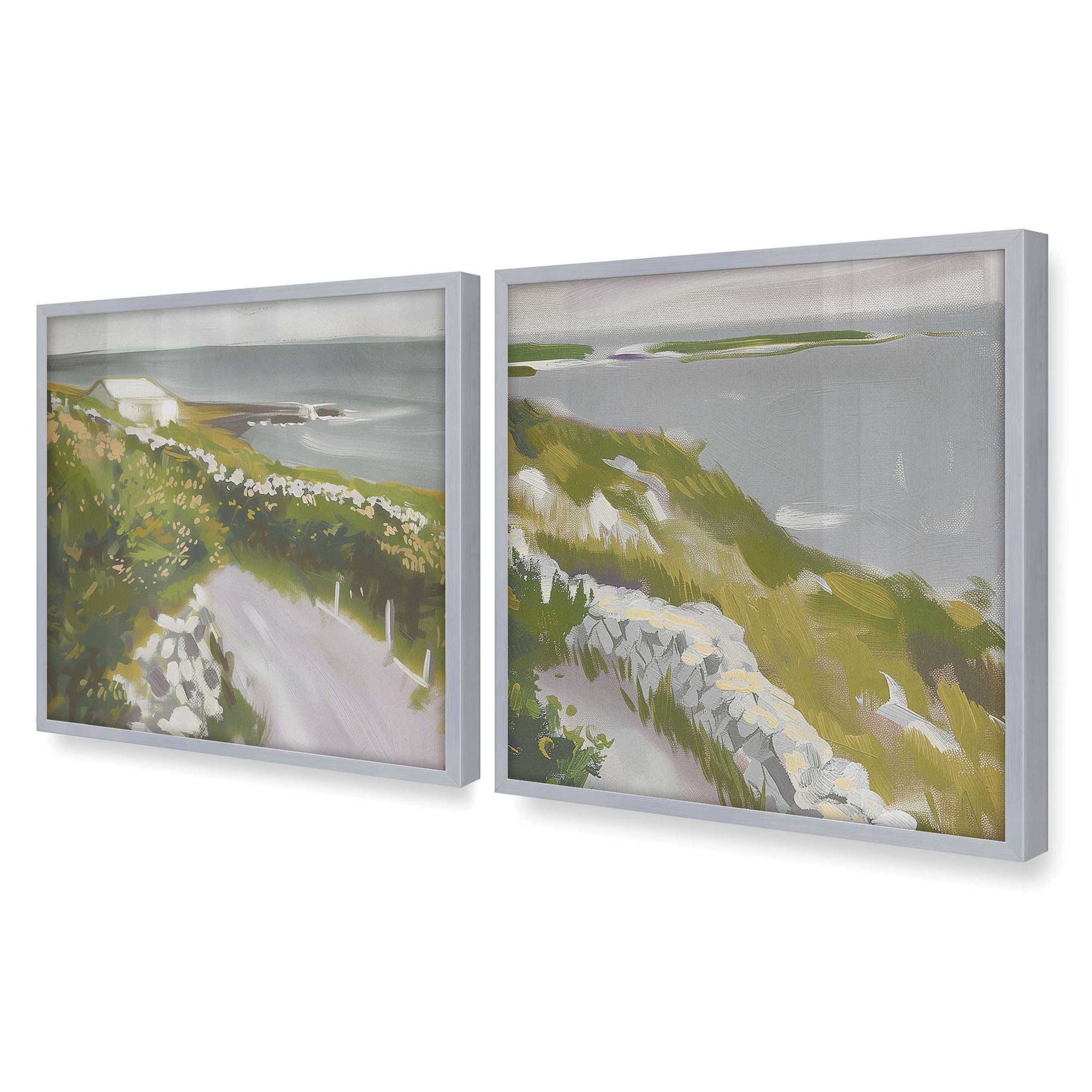 [Color:Polished Chrome], Picture of art in a Polished Chrome frame at an angle