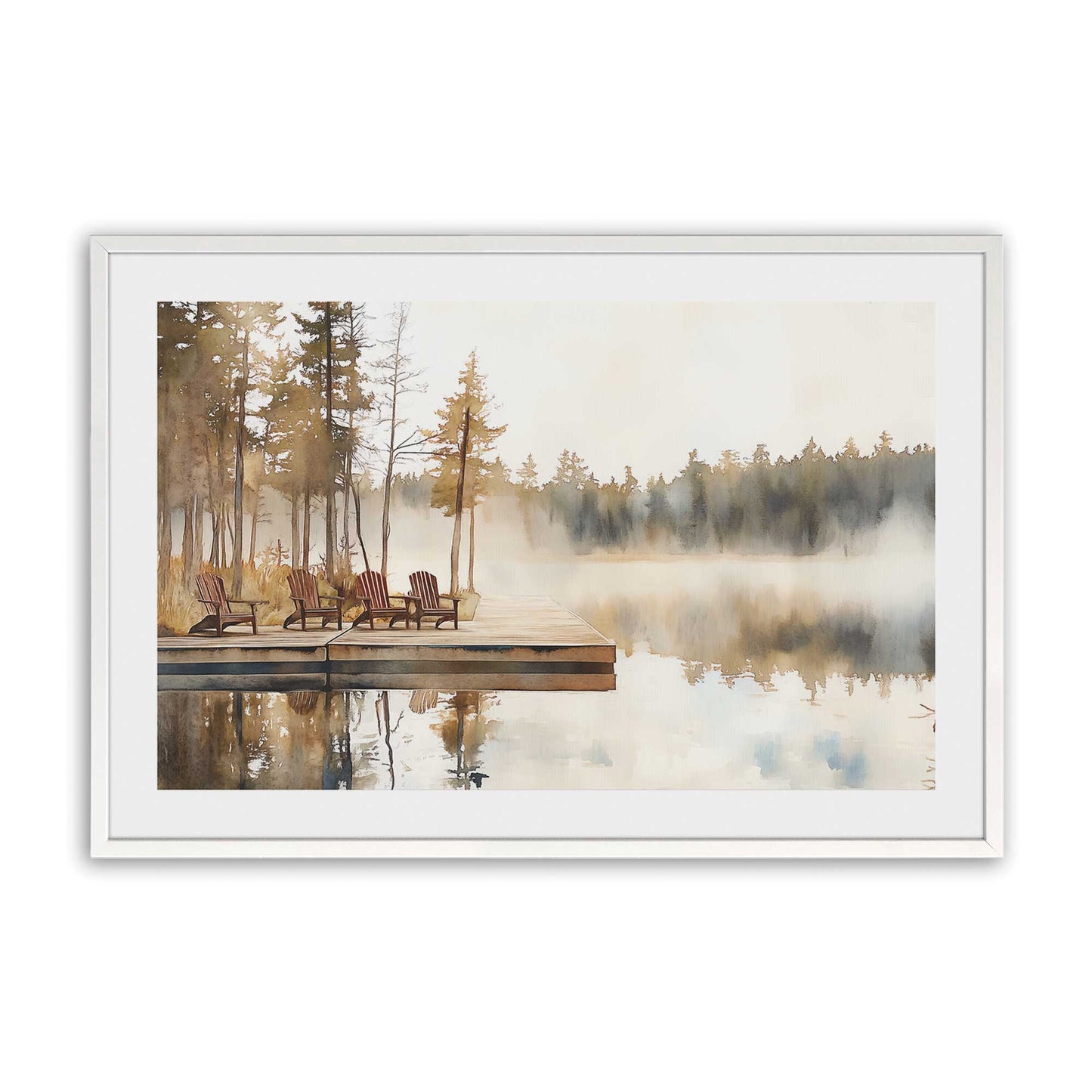 [Color:Opaque White], Picture of art in a Opaque White frame