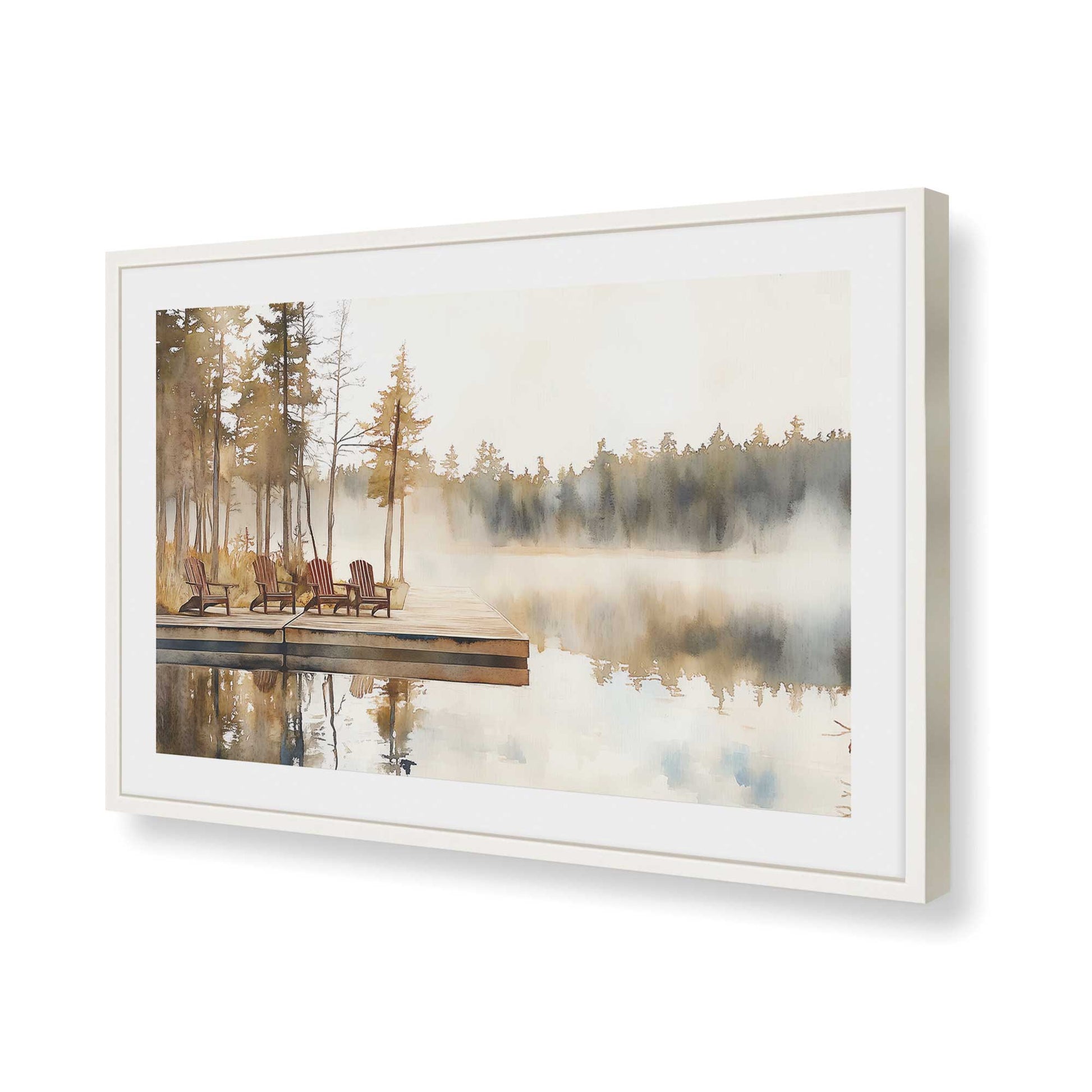 [Color:Opaque White], Picture of art in a Opaque White frame of the corner