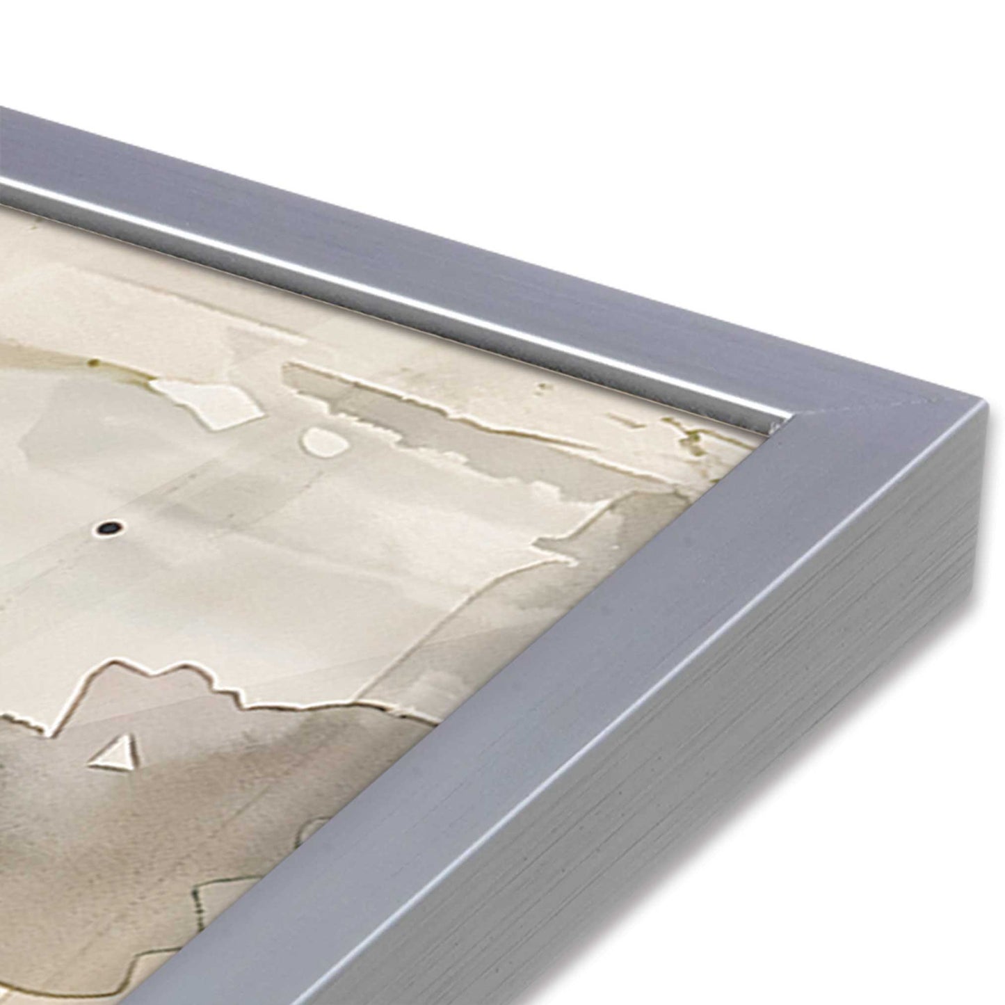 [Color:Polished Chrome], Picture of art in a Polished Chrome frame at an angle