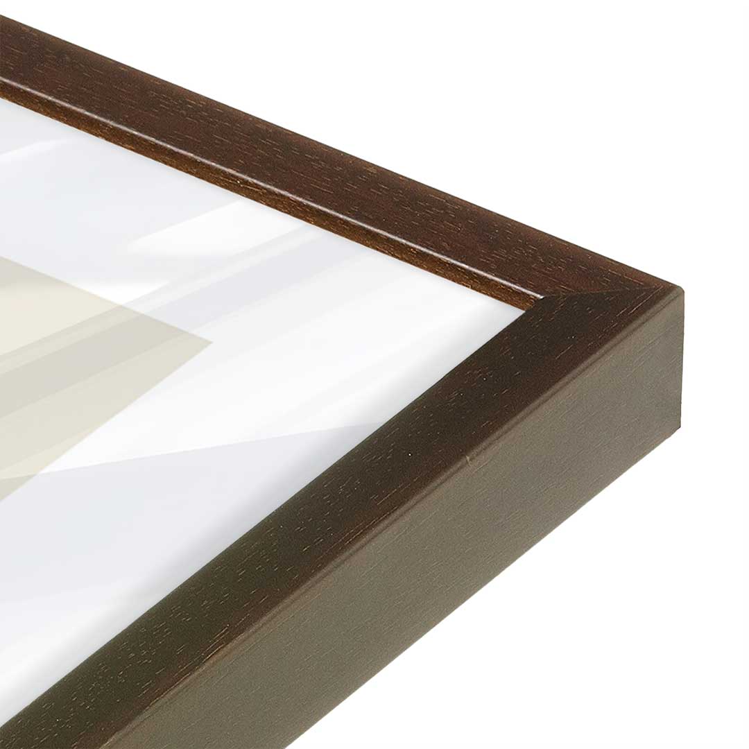 [Color:Brown], Picture of art in a Brown frame at an angle