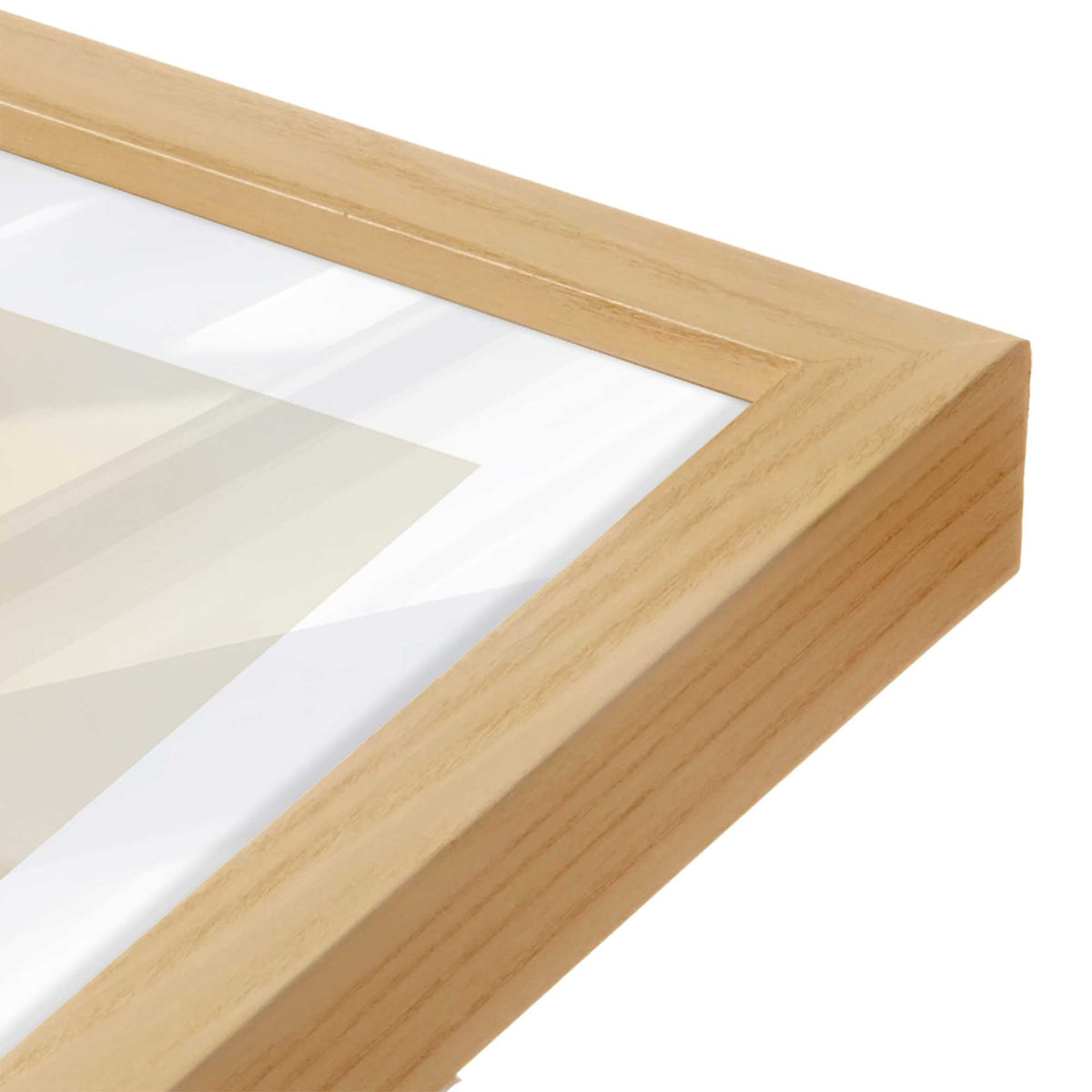 [Color:American Maple], Picture of art in a American Maple frame at an angle