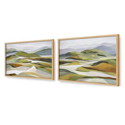[Color:American Maple], Picture of art in a American Maple frame of the corner