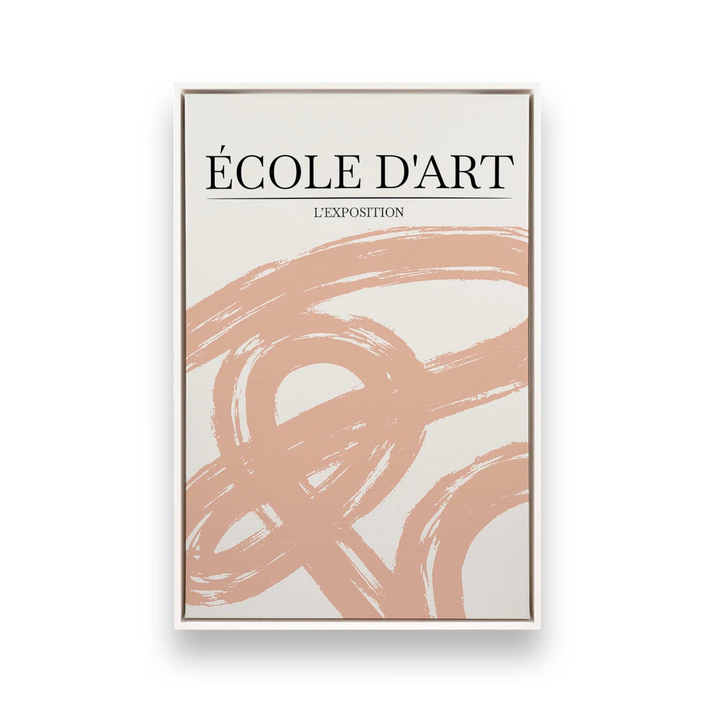 Peach Abstract Art Posters Canvas Print, Set of 2