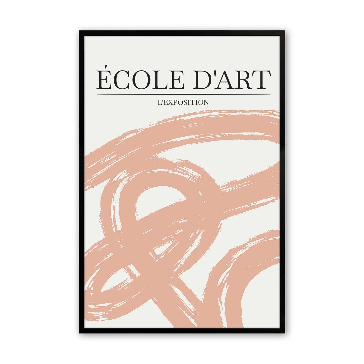 Peach Abstract Art Posters Art Print, Set of 2