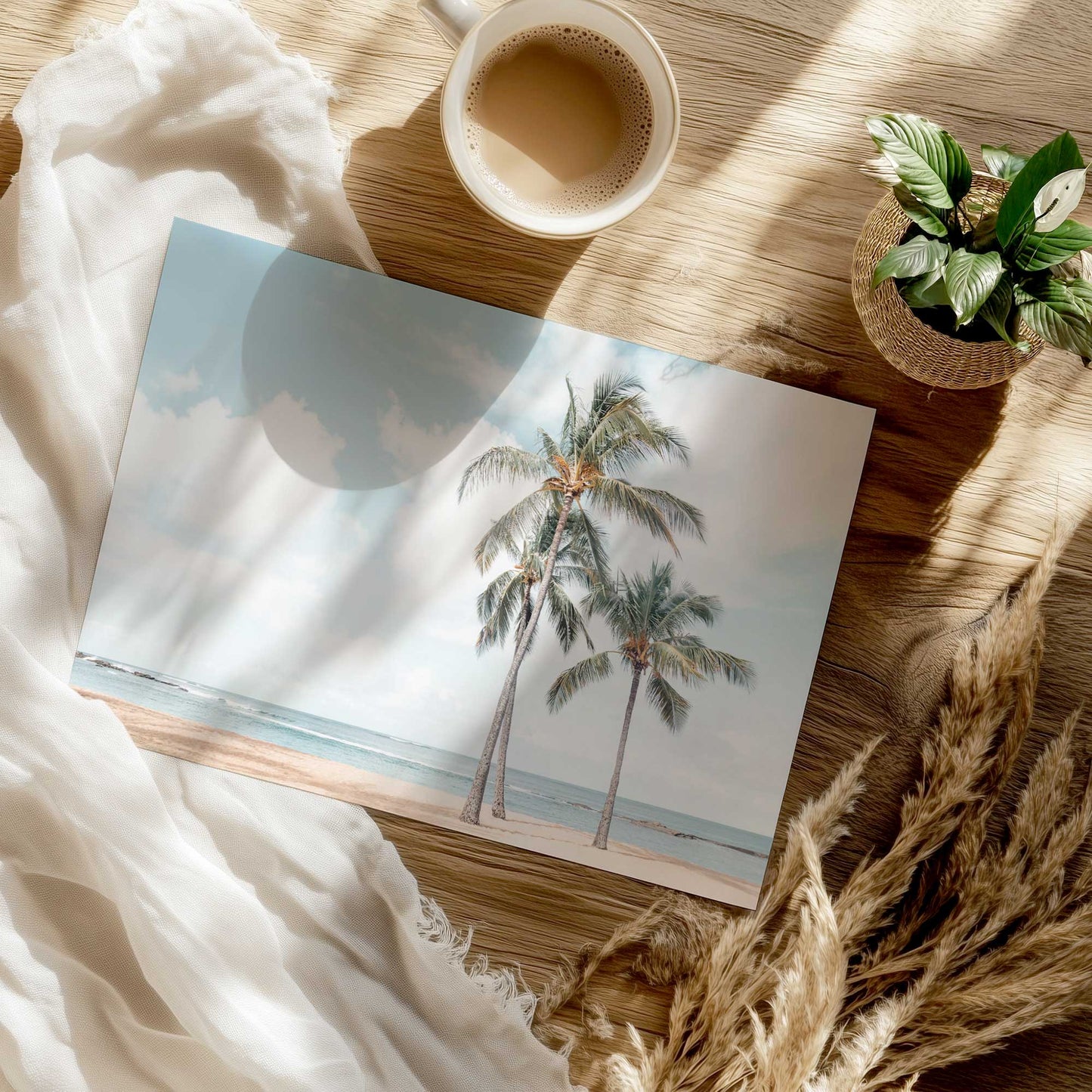 Palms by the Ocean II Art Print
