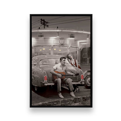 [Color:Satin Black], Picture of art in a Satin Black frame