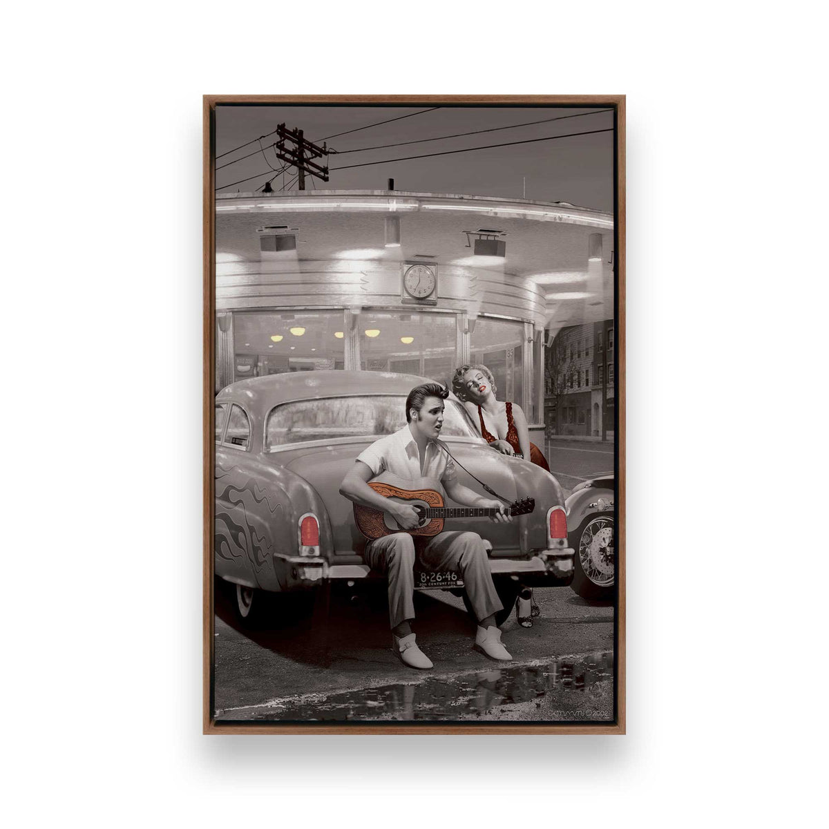 [Color:Walnut], Picture of art in a Walnut frame