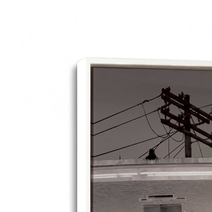 [Color:Opaque White], Picture of art in a White frame at an angle