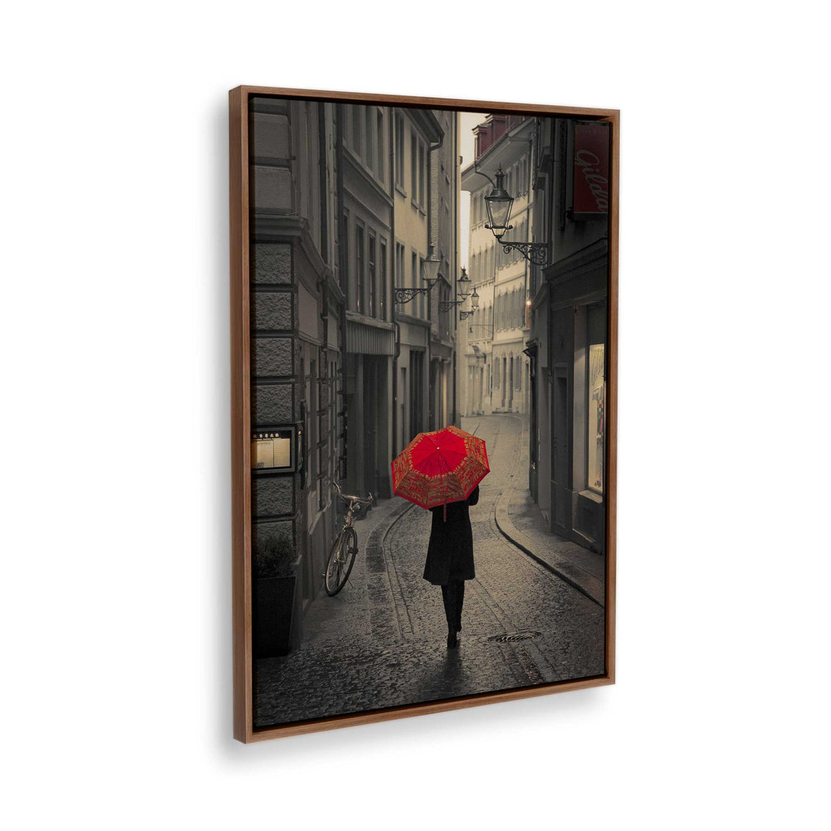 [Color:Walnut], Picture of the corner of the art