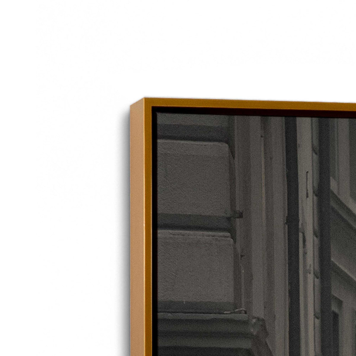 [Color:Polished Gold], Picture of art in a Polished Gold frame at an angle