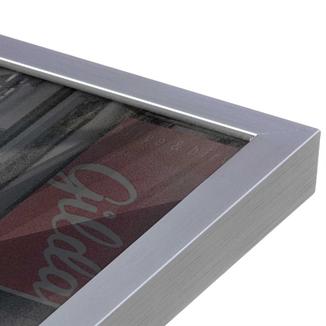 [Color:Polished Chrome], Picture of art in a Polished Chrome frame at an angle