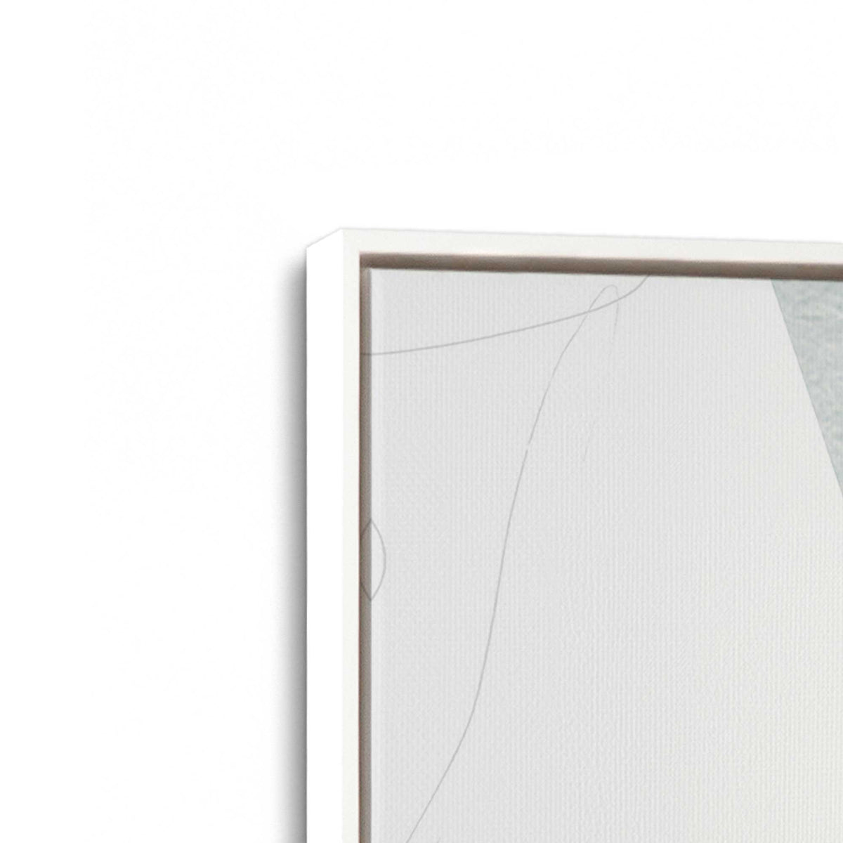 [Color:Opaque White], Picture of art in a White frame at an angle