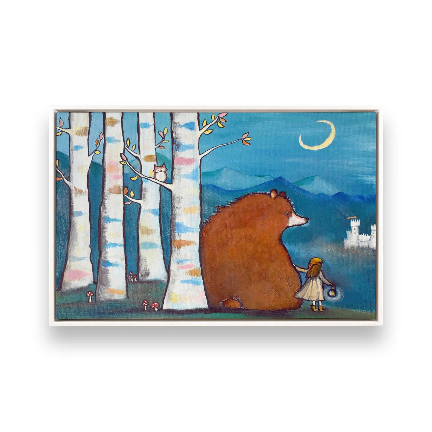 [Color:Opaque White], Picture of art in a White frame