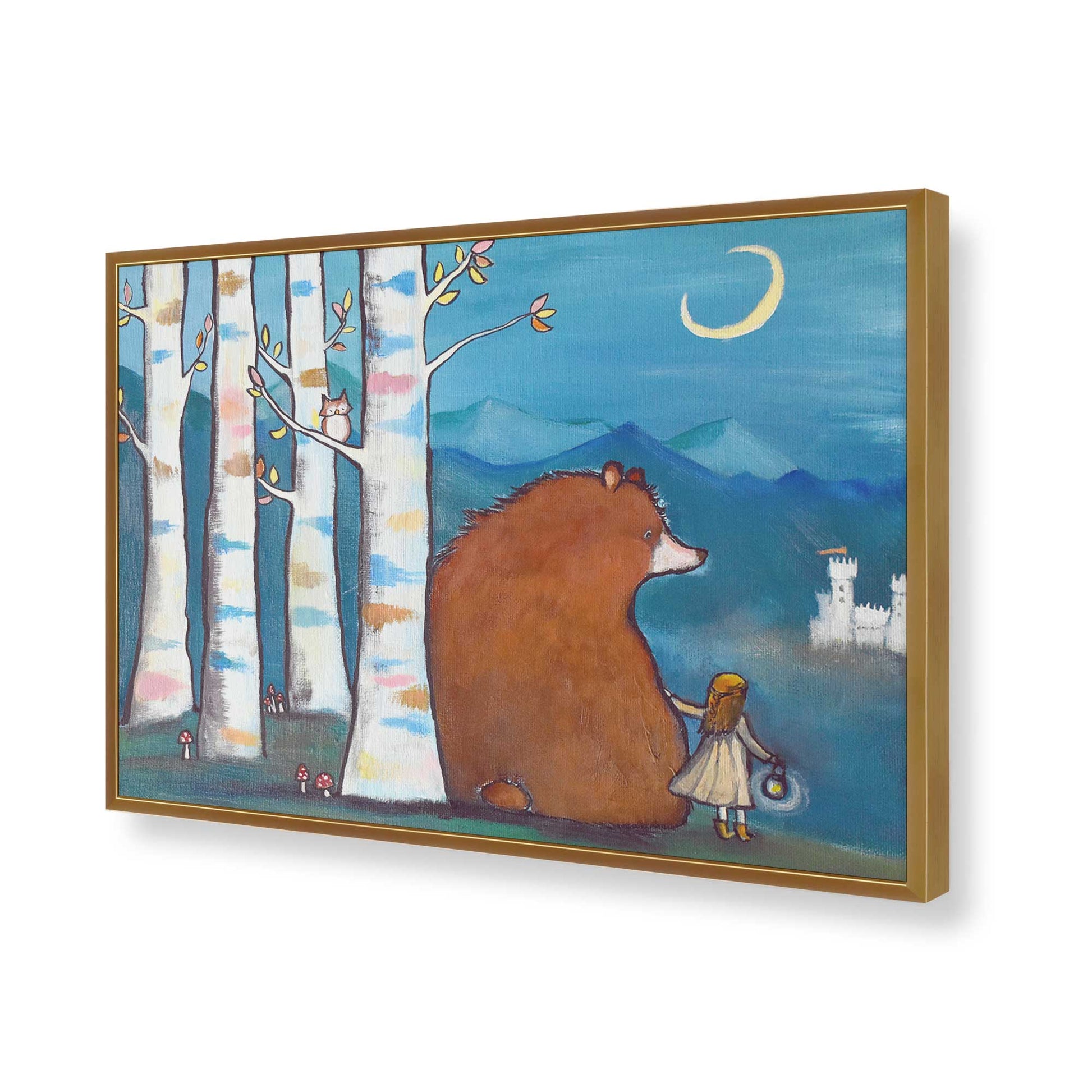[Color:Polished Gold], Picture of art in a Polished Gold frame of the corner