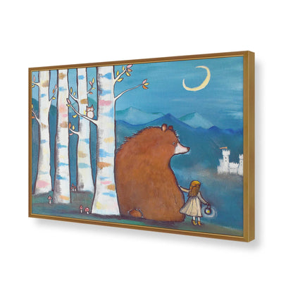 [Color:Polished Gold], Picture of art in a Polished Gold frame of the corner