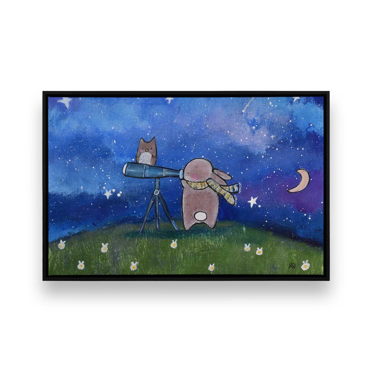 [Color:Satin Black], Picture of art in a Satin Black frame