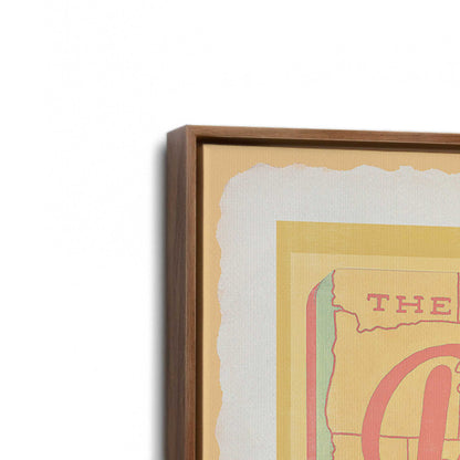 [Color:Walnut], Picture of art in a Walnut frame at an angle