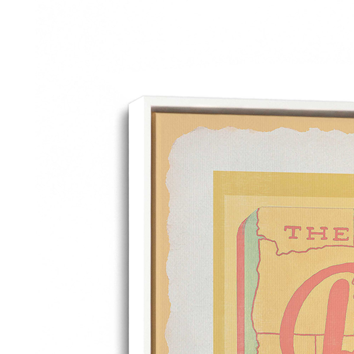 [Color:Opaque White], Picture of art in a White frame at an angle