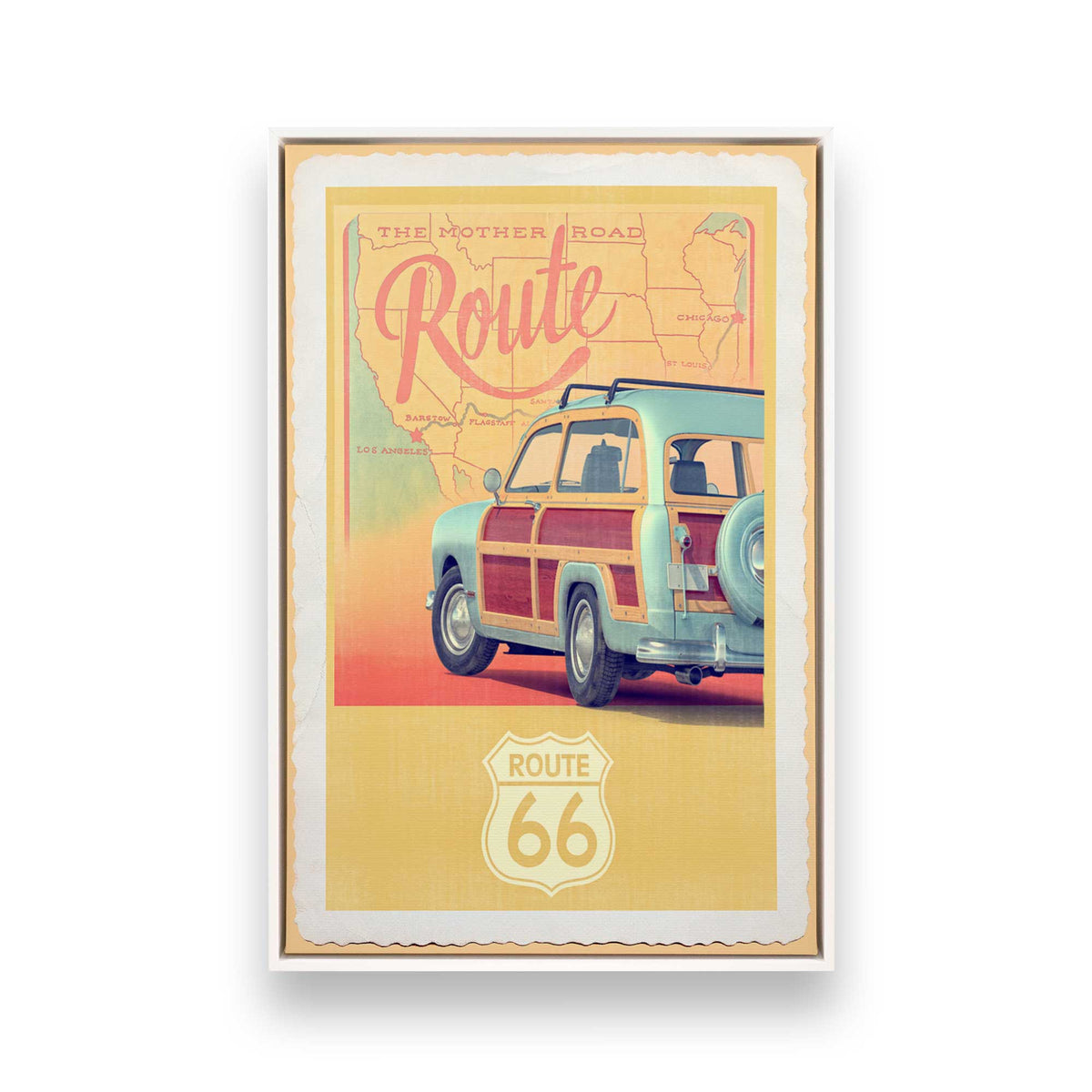 [Color:Opaque White], Picture of art in a White frame
