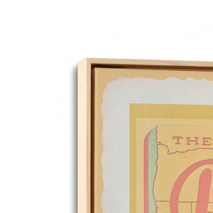 [Color:American Maple], Picture of art in a American Maple frame at an angle