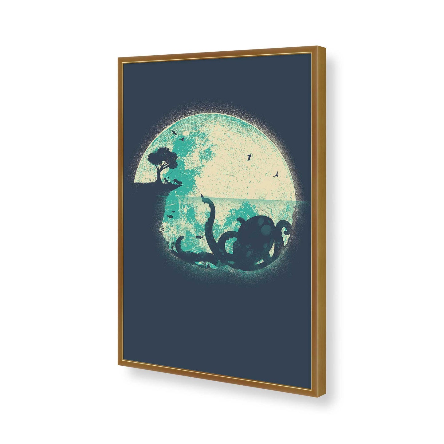 [Color:Polished Gold], Picture of art in a Polished Gold frame of the corner