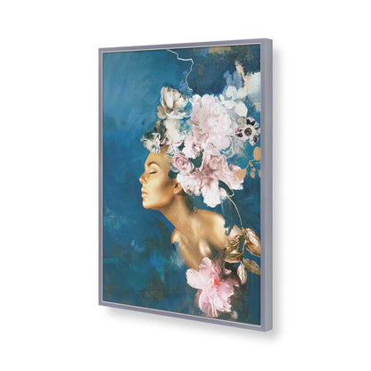 [Color:Polished Chrome], Picture of art in a Polished Chrome frame of the corner