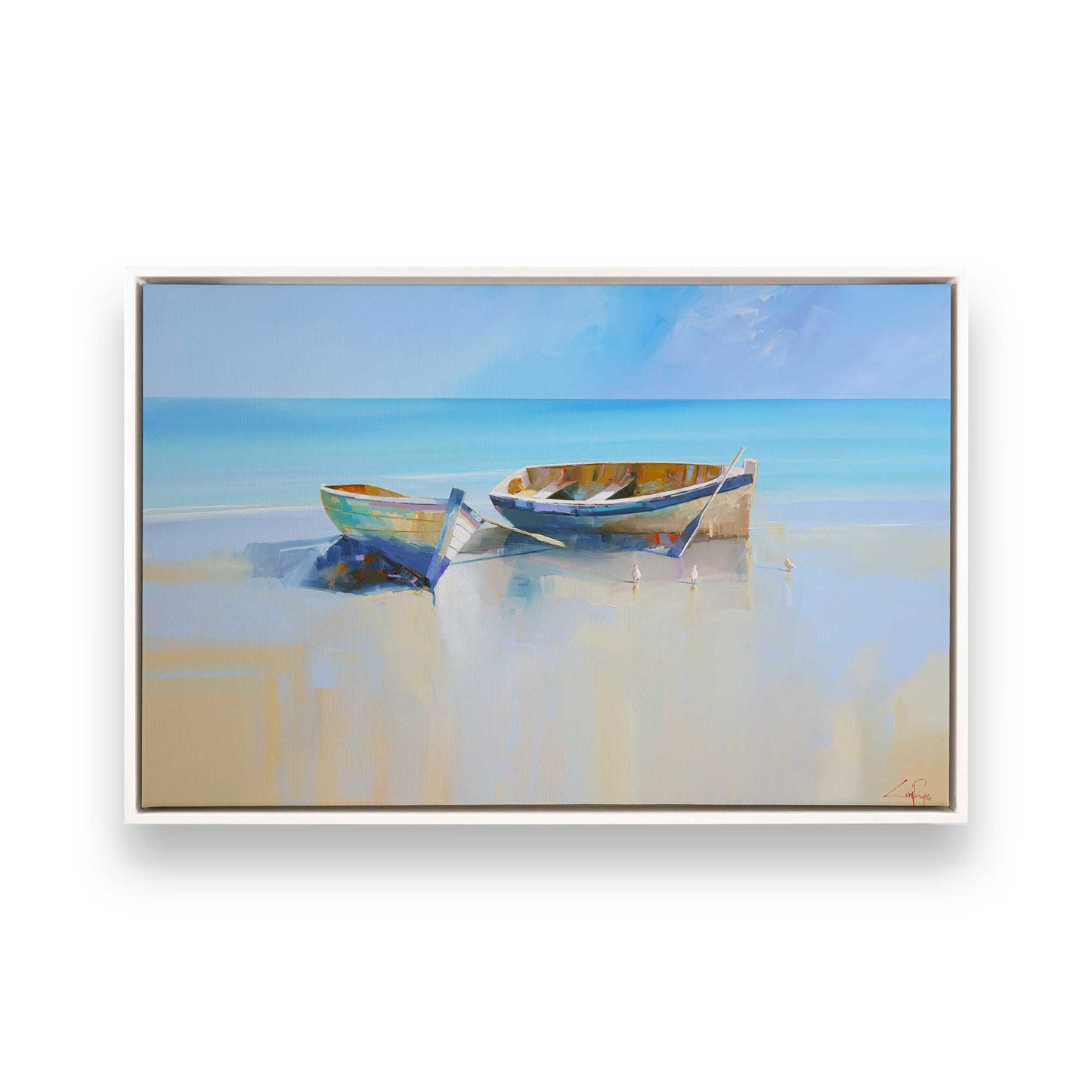 [Color:Opaque White], Picture of art in a White frame