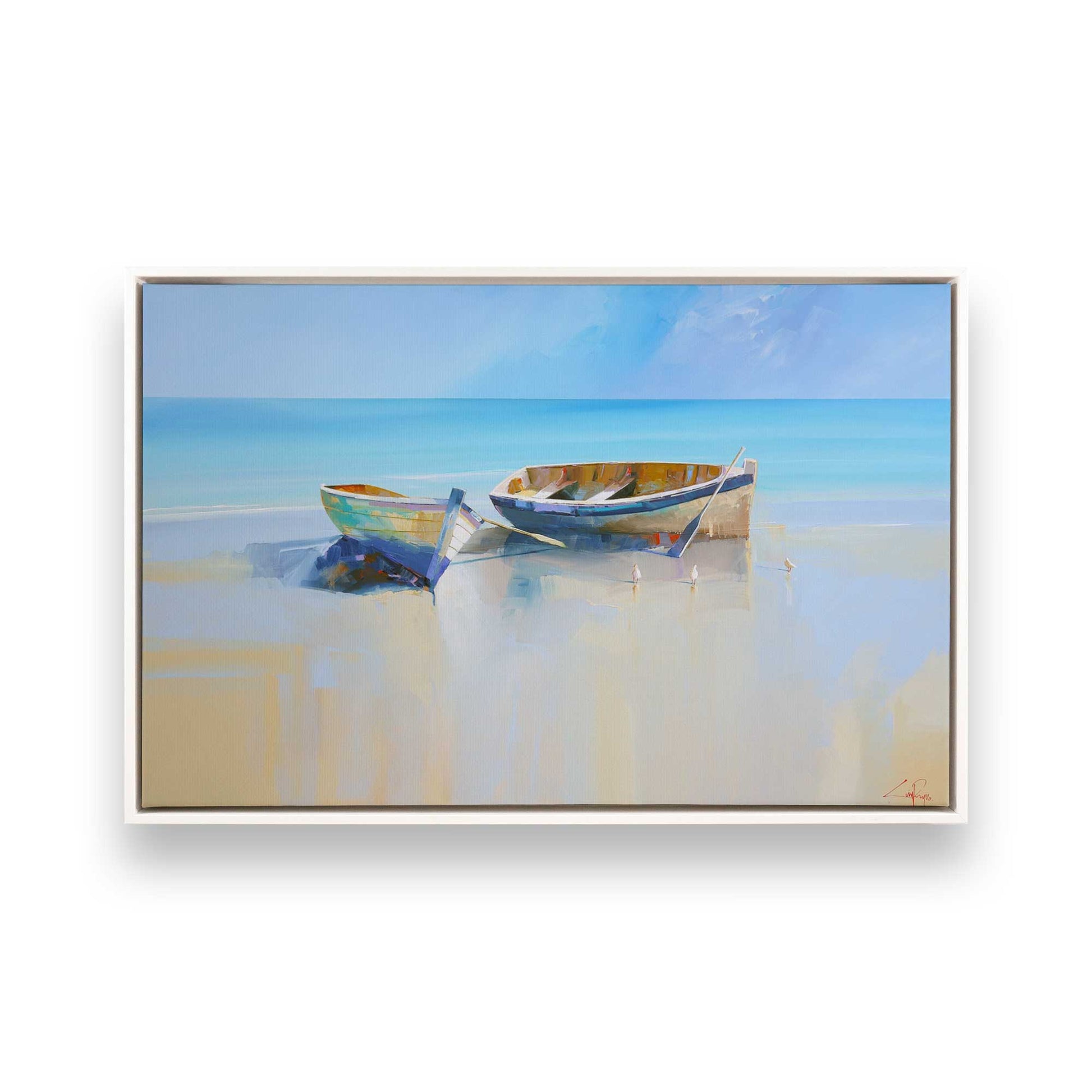 [Color:Opaque White], Picture of art in a White frame