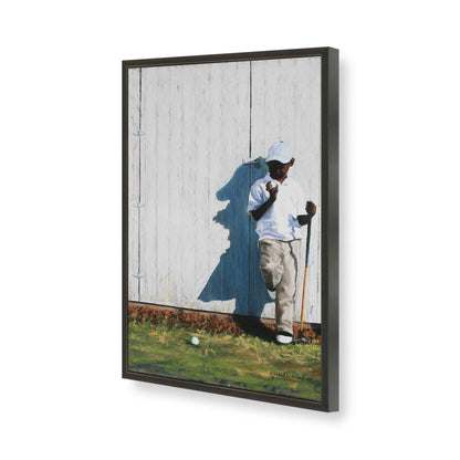 [Color:Satin Black], Picture of art in a Satin Black frame of the corner