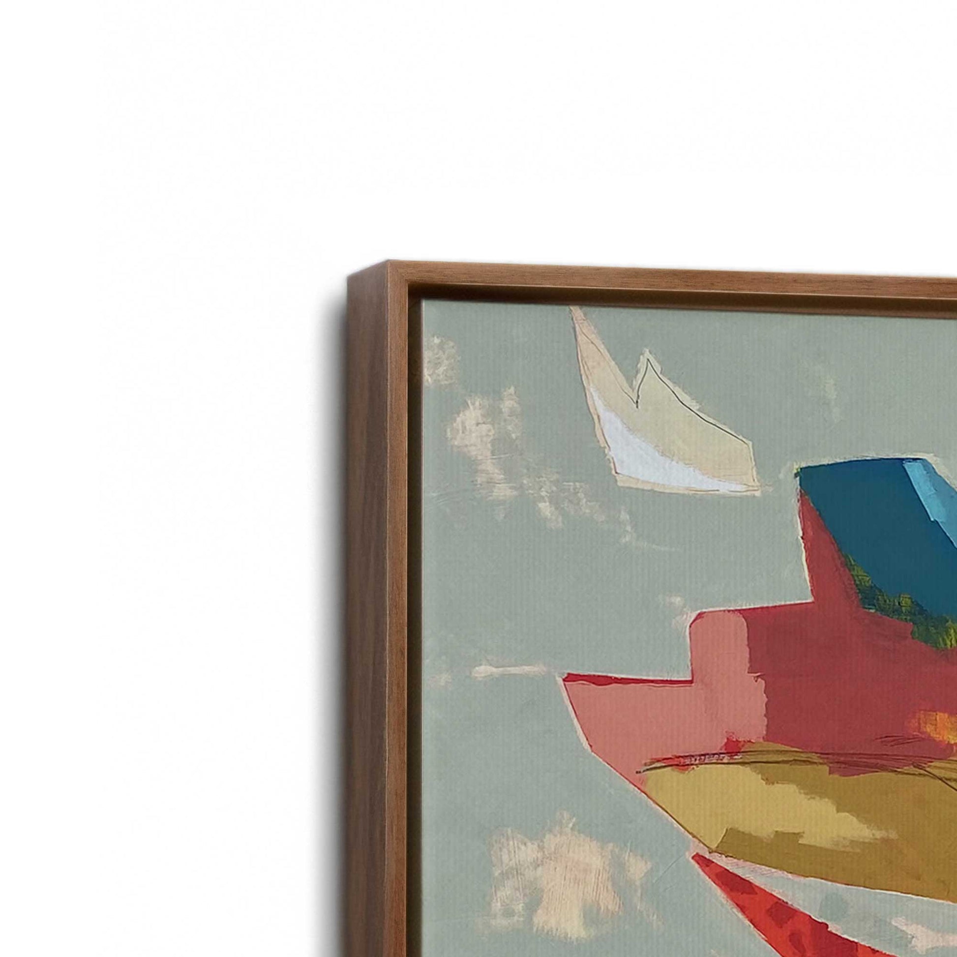 [Color:Walnut], Picture of art in a Walnut frame at an angle