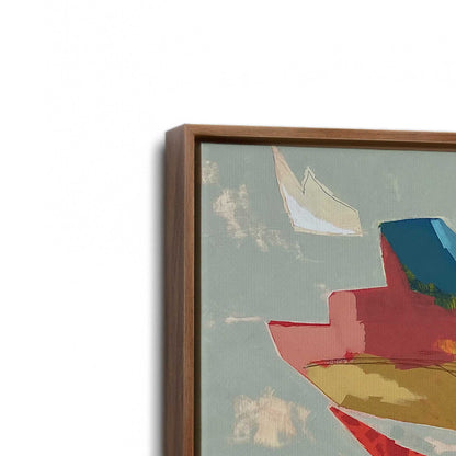 [Color:Walnut], Picture of art in a Walnut frame at an angle