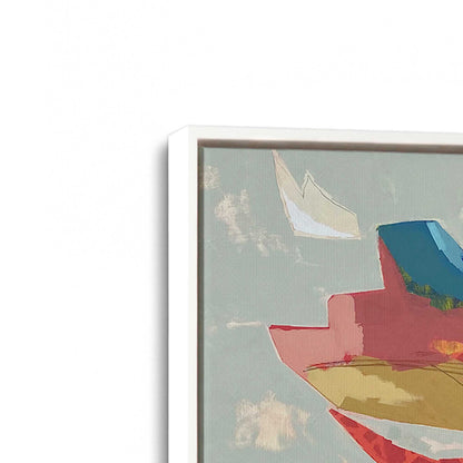 [Color:Opaque White], Picture of art in a White frame at an angle