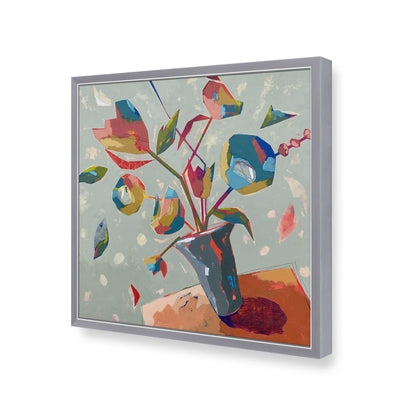 [Color:Polished Chrome], Picture of art in a Polished Chrome frame of the corner