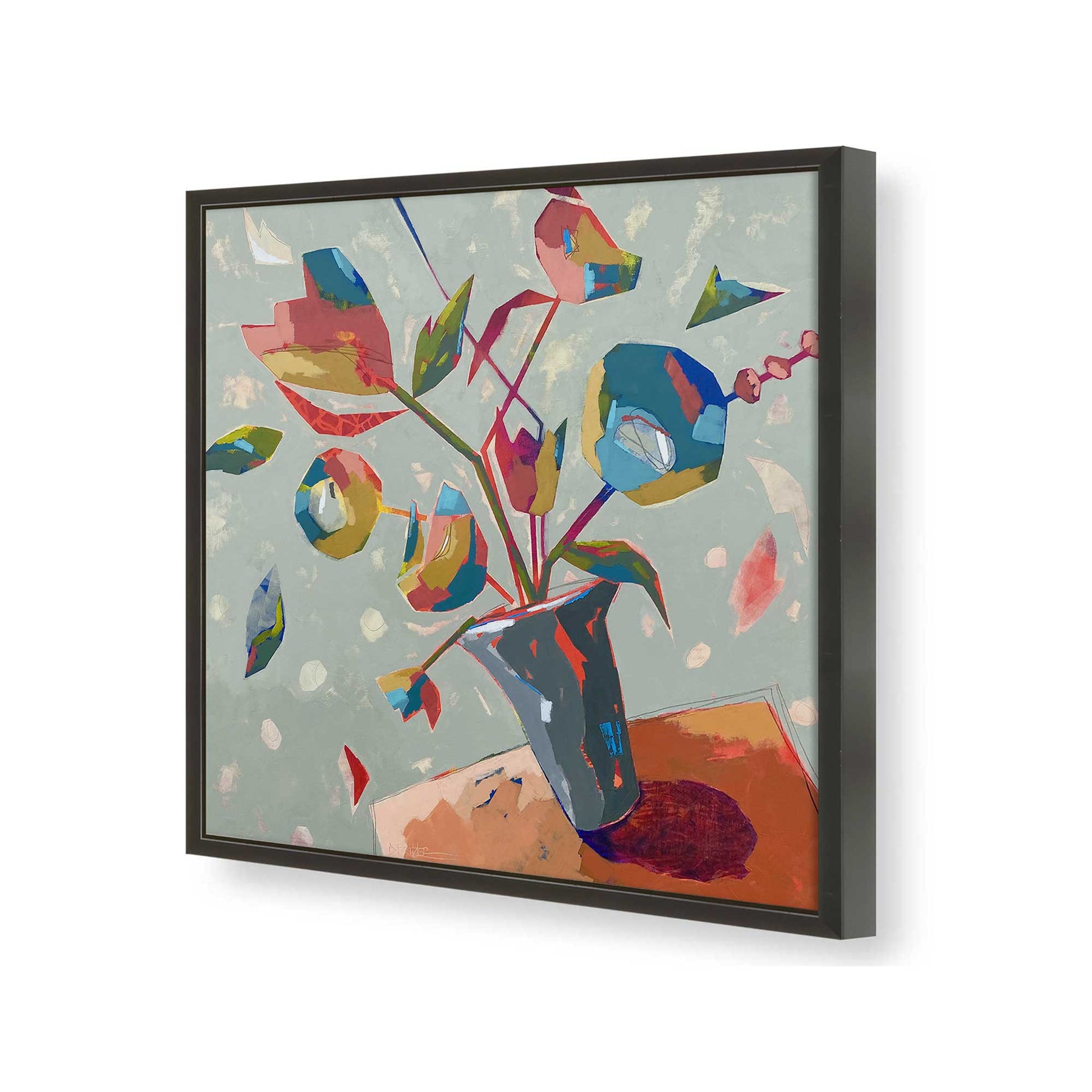 [Color:Satin Black], Picture of art in a Satin Black frame of the corner
