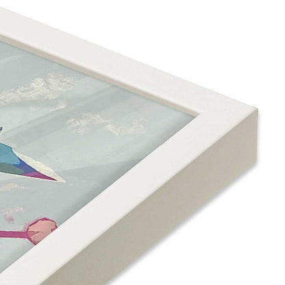 [Color:Opaque White], Picture of art in a Opaque White frame at an angle