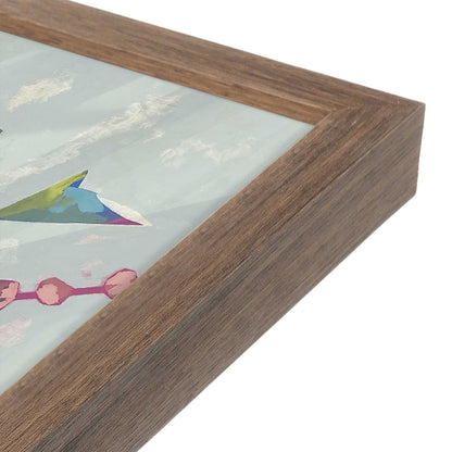 [Color:Walnut], Picture of art in a Walnut frame at an angle