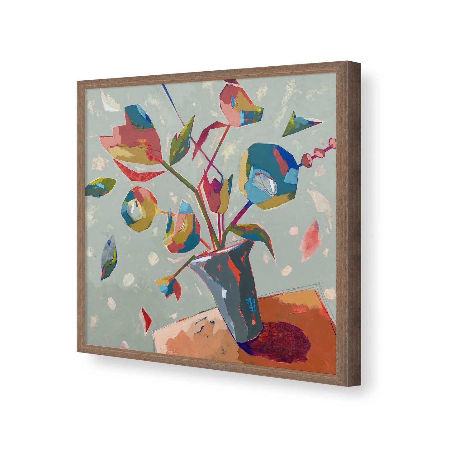 [Color:Walnut], Picture of art in a Walnut frame of the corner