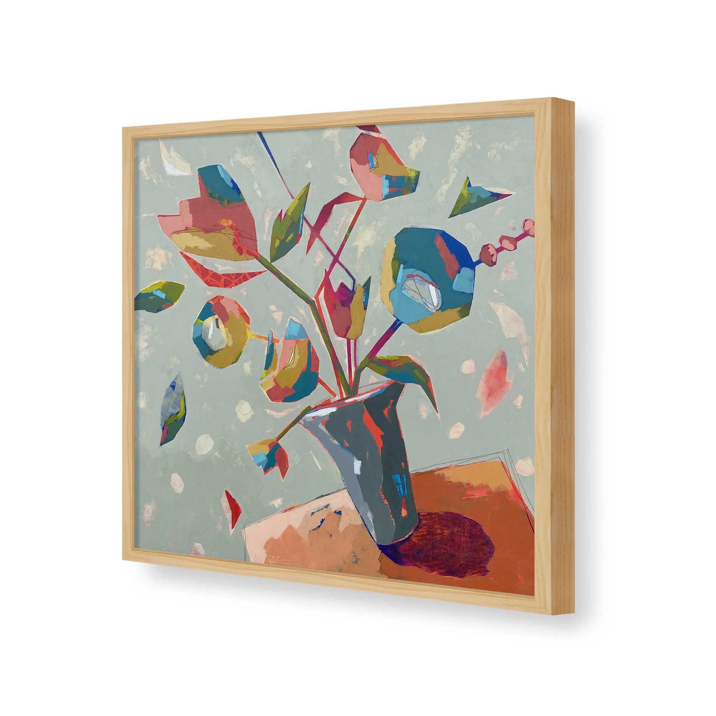 [Color:American Maple], Picture of art in a American Maple frame of the corner