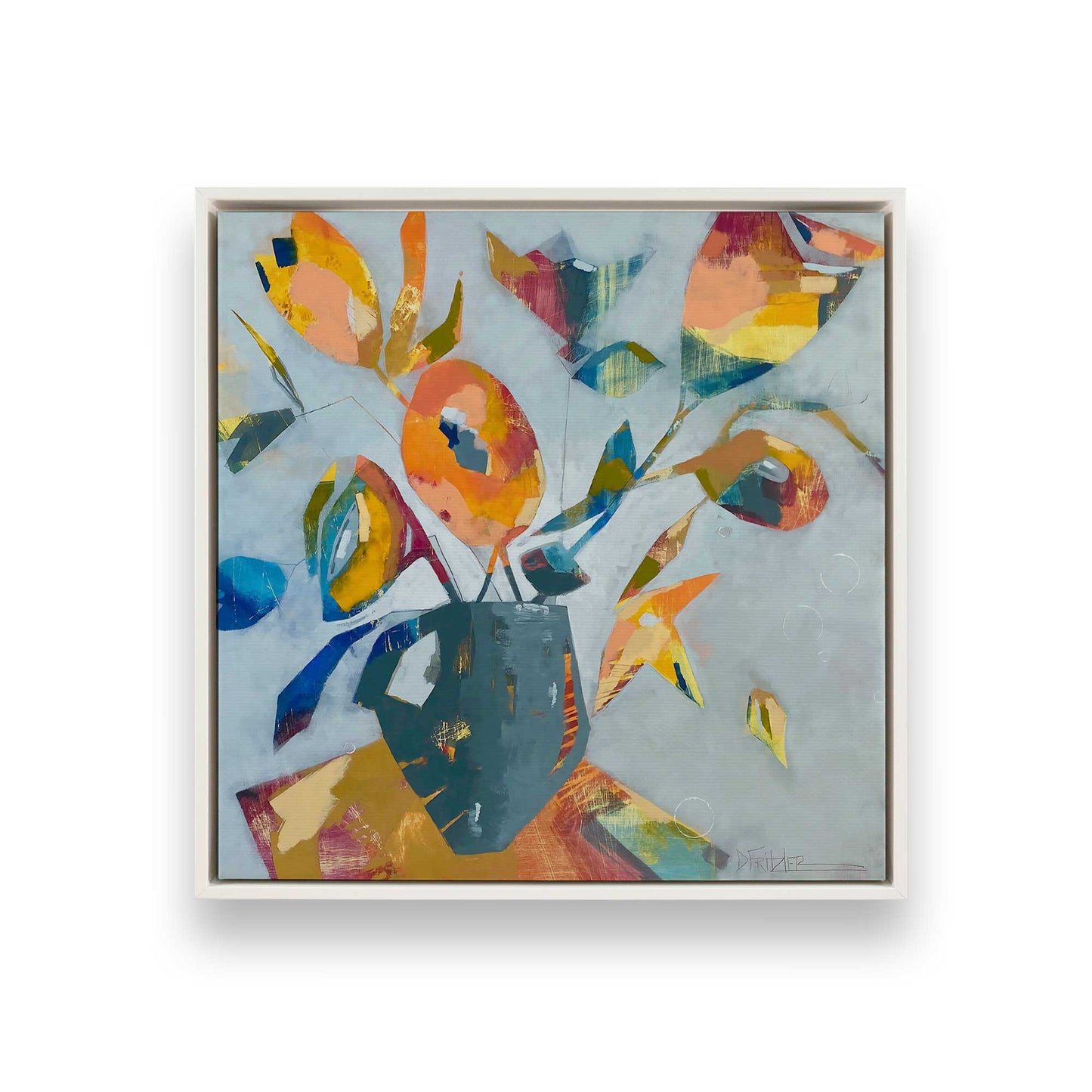 [Color:Opaque White], Picture of art in a White frame