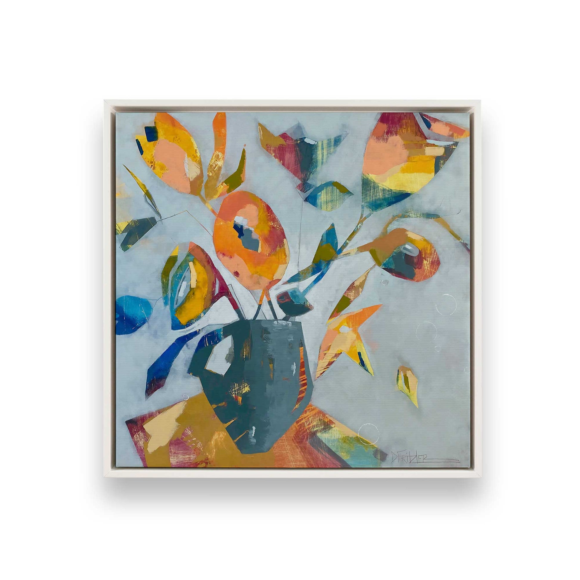 [Color:Opaque White], Picture of art in a White frame