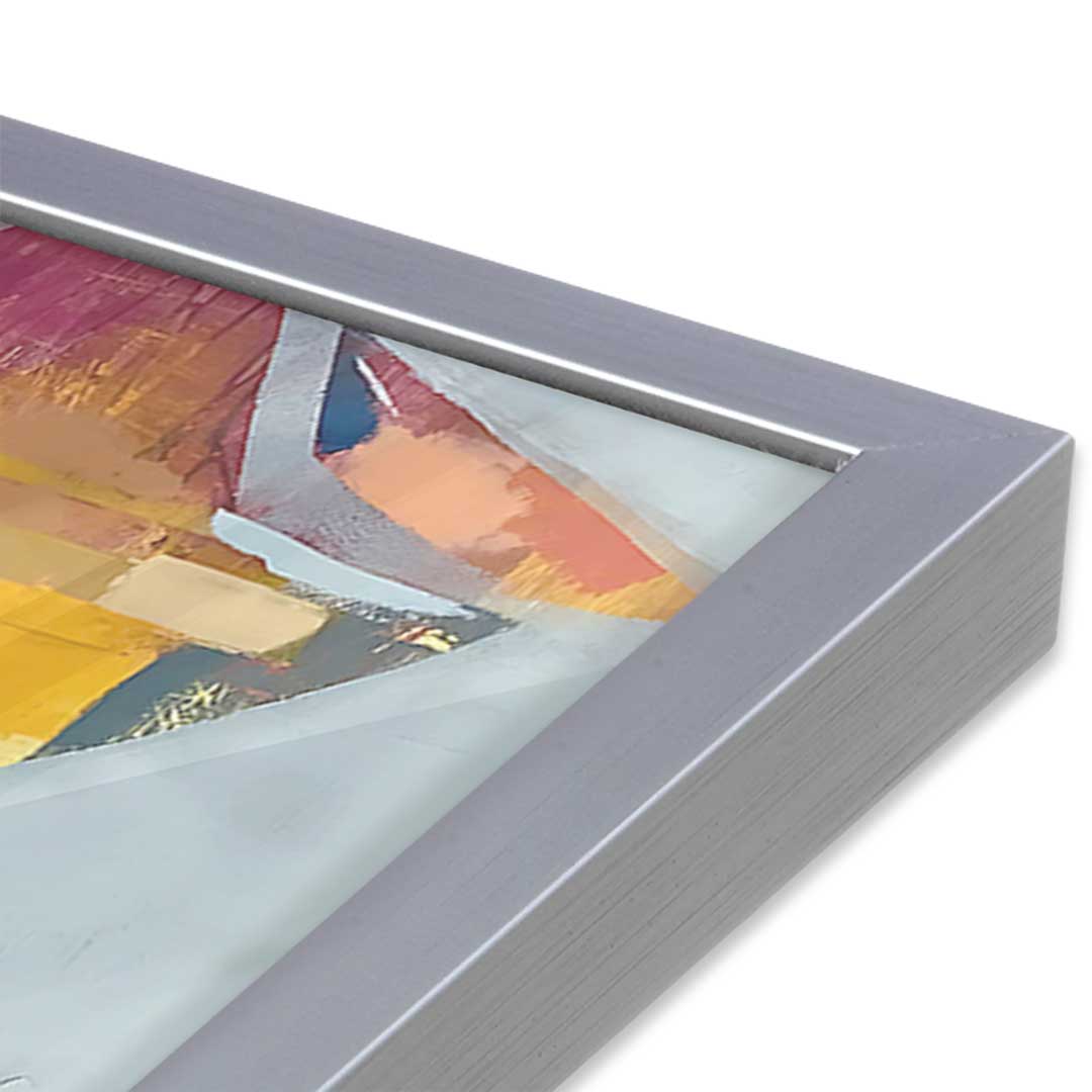 [Color:Polished Chrome], Picture of art in a Polished Chrome frame at an angle